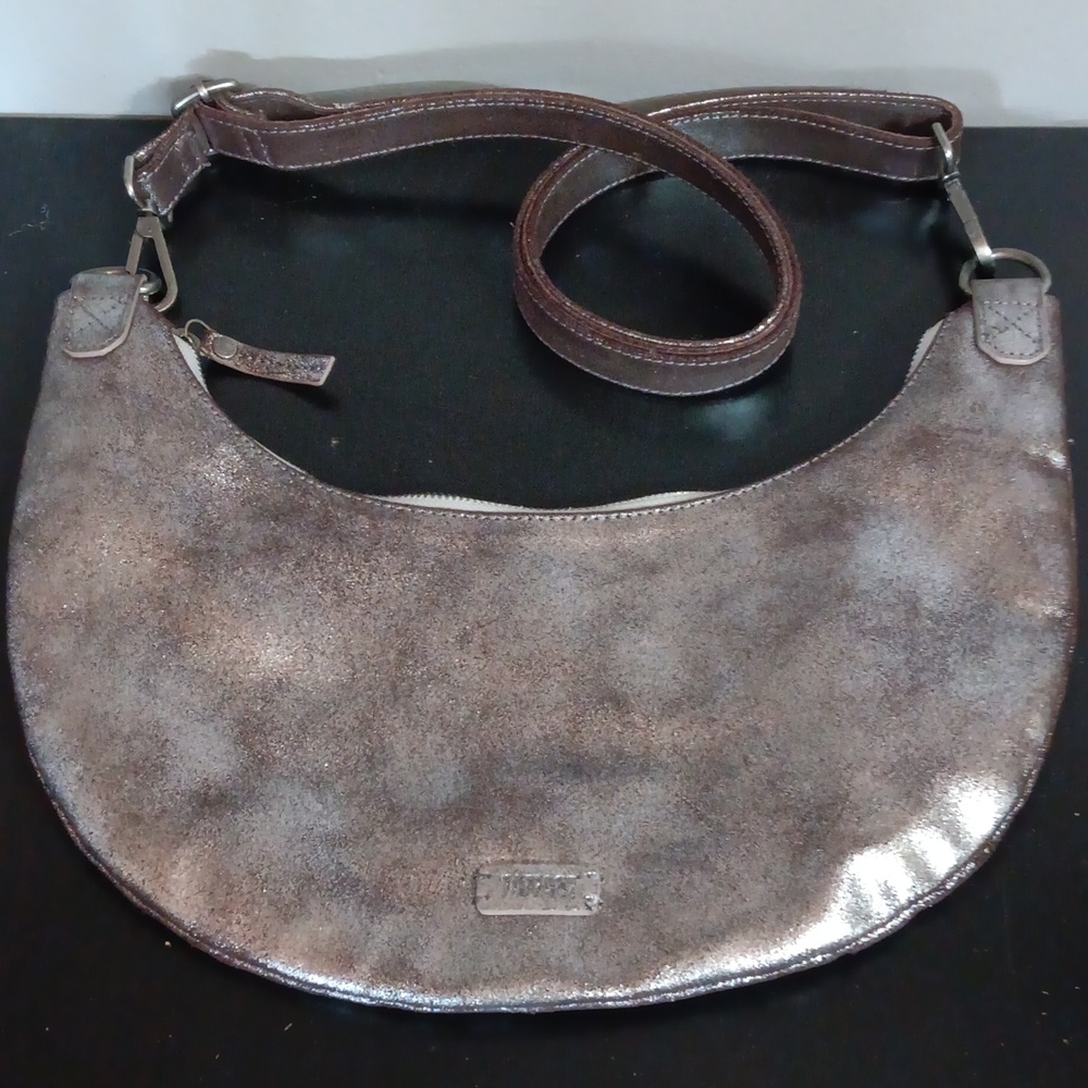 Fatface Leather Metallic Shoulder Bag